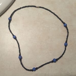 Blue bead necklace