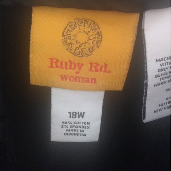 Ruby Rd black chinos - Picture 2 of 2