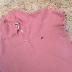 pink Lacoste polo. size 38.