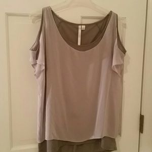 Lauren Conrad 2 toned grayish purple blouse