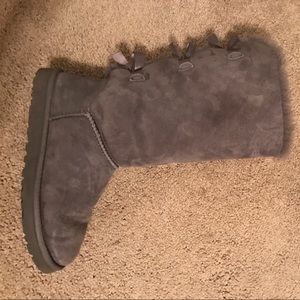 UGG boots, Bailey Bows tall, light grey