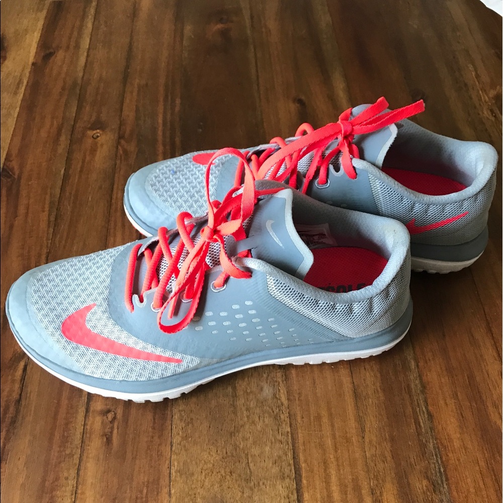 Grey and neon orange nikes!