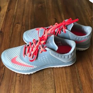 Grey and neon orange nikes!