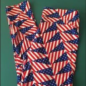 NWT Lularoe TC (tall and curvy) Americana leggings