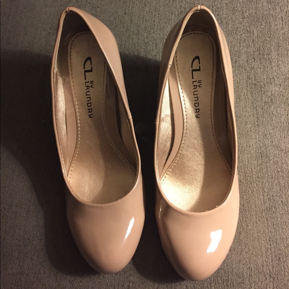 Nude wedge heels