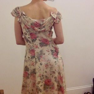 SALE! Vintage Laura Ashley Silk Floral Maxi Dress