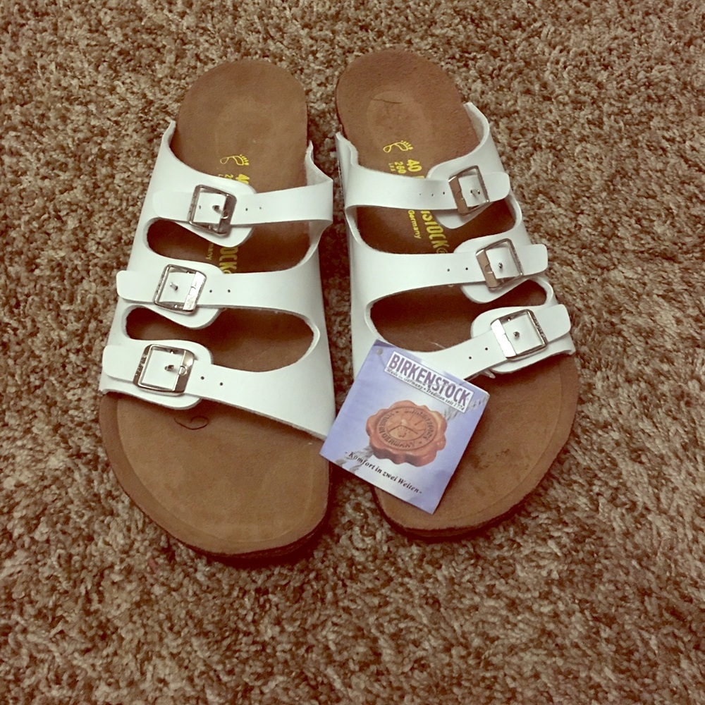 White Birkenstock Sandals Brand new with tags