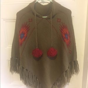 Nepalese 100% Wool Poncho