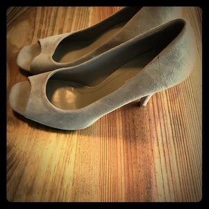 BCBG Taupe Peep Toe Heel