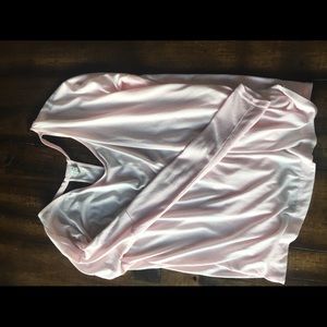 Light pink alo yoga open back long sleeve