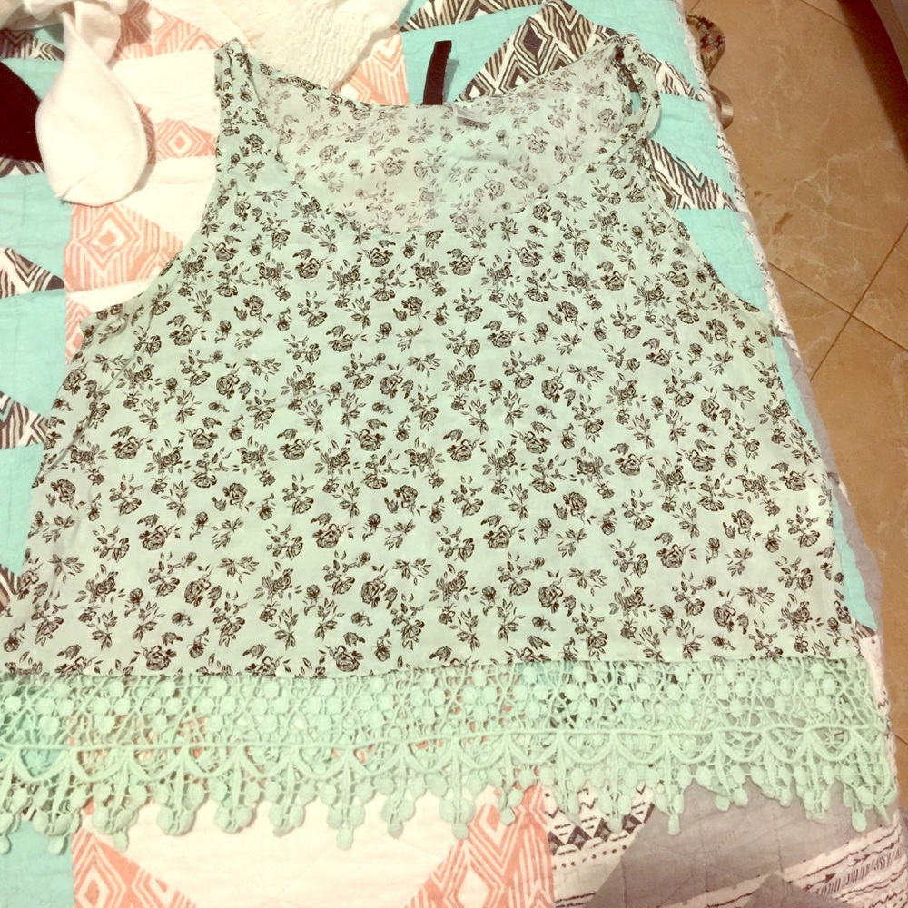 Light blue crop top