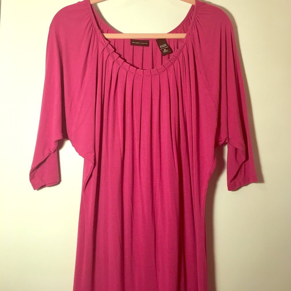NEW YORK & COMPANY PINK BLOUSE DRESS