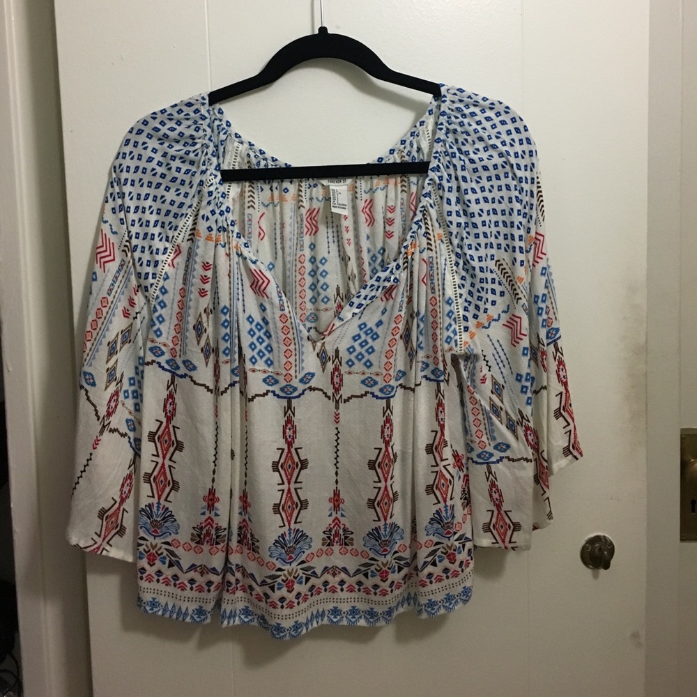 Tribal print top