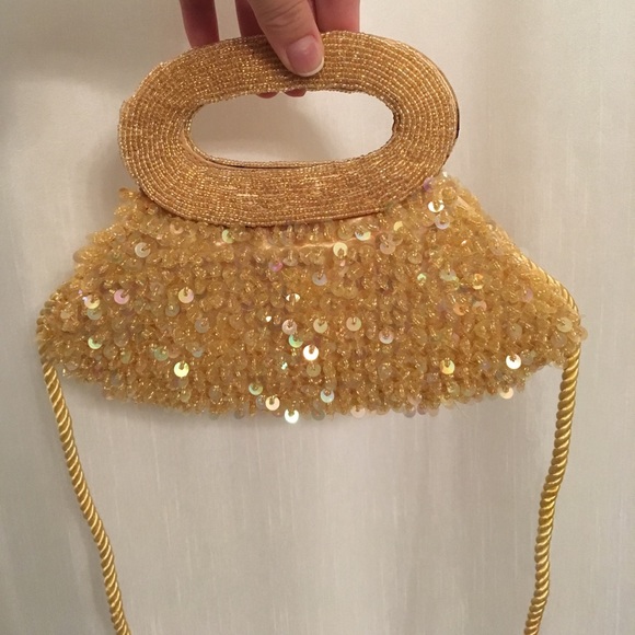 Yellow Sequin/Beaded Purse - Picture 2 of 8
