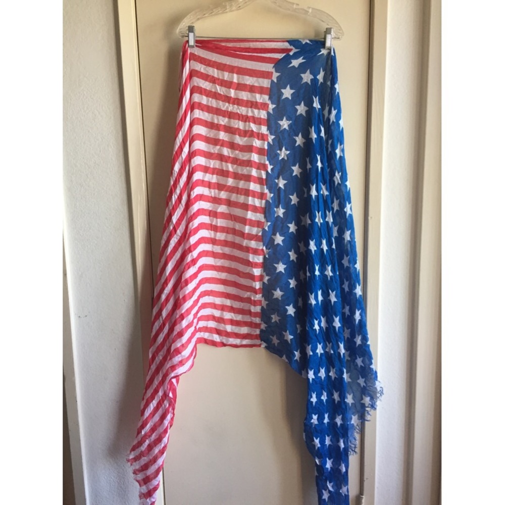 American Flag Print Scarf/ Wrap/ Tapestry