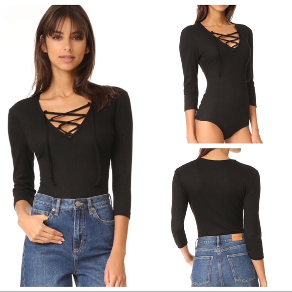 Jack by BB Dakota Aura Lace Up Bodysuit - Picture 2 of 6