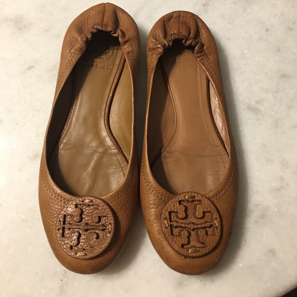 Tory Burch Reva flats: Tan, Size 8