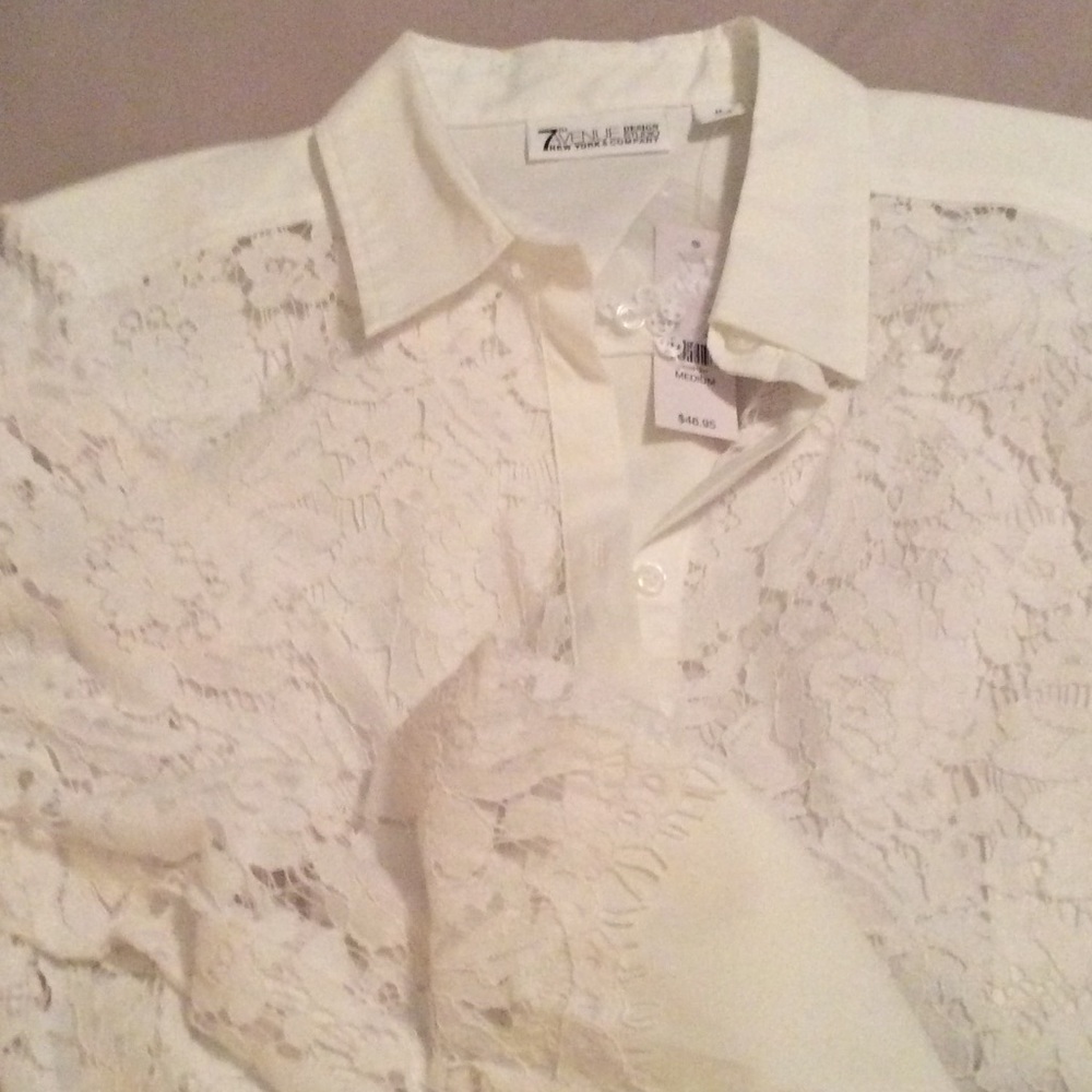 Madison lace button down