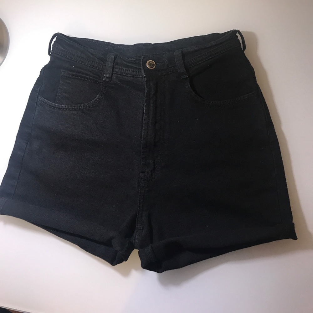Vintage PARASUCO black high waisted shorts - Picture 2 of 3