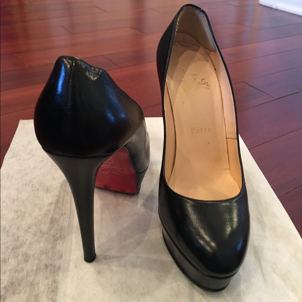 Christian Louboutin Black Bianca Platform Heels