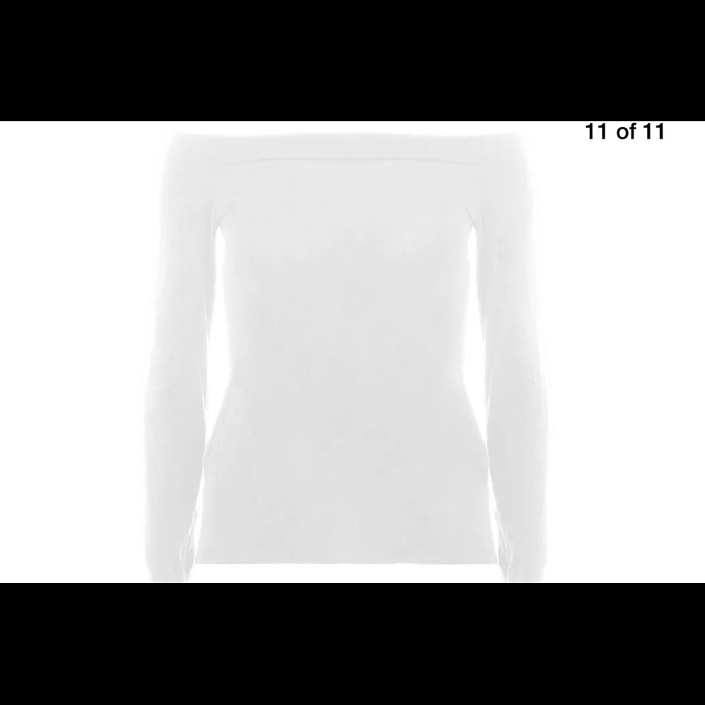 Cute long sleeve off should top striped or solid - Picture 6 of 8