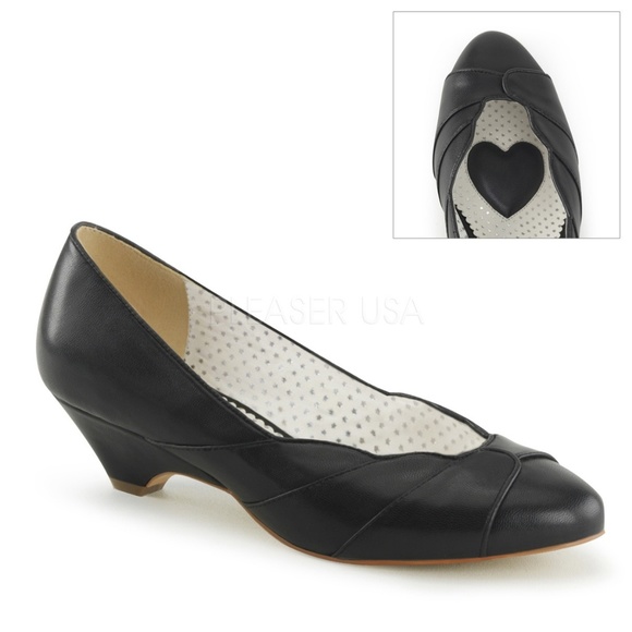 ❤️ Wedge Kitten Heels Pin Up Shoes - Picture 1 of 4