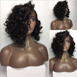 14" virgin hair bob wig