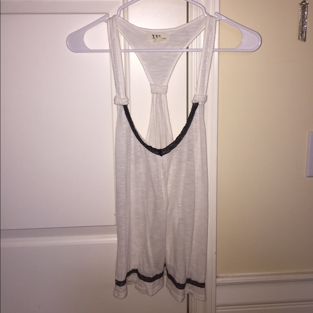 A cute slightly sheer razor back tank