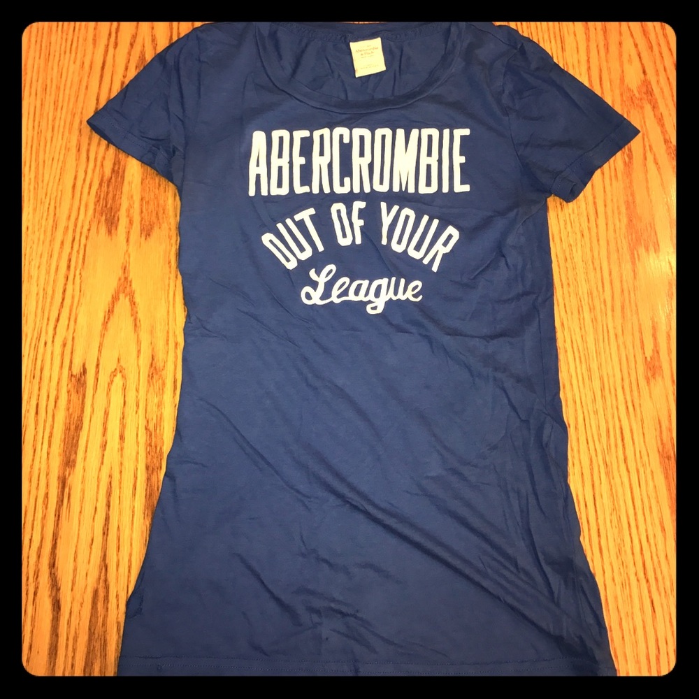 Abercrombie & Fitch A&F Blue Graphic T-Shirt Top