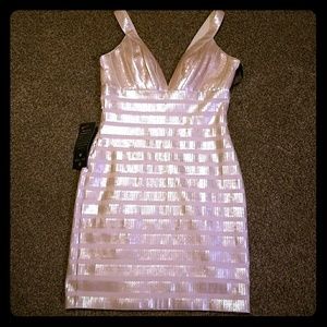 NWT Gorgeous shimmer bebe dress