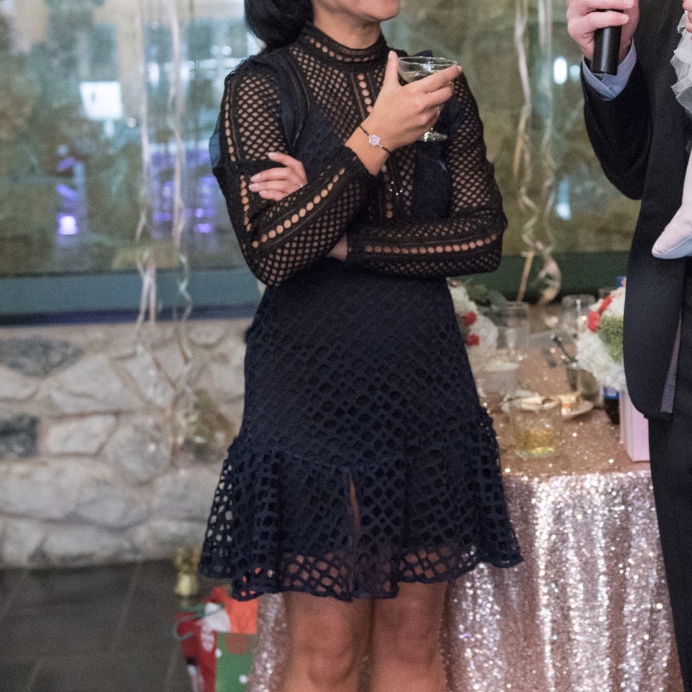 Self-Portrait Hall Geometric-Lace dress -worn once