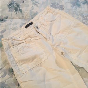 white Express capri pants