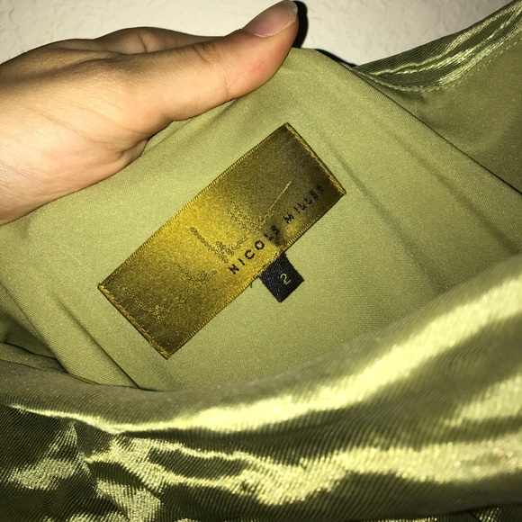 Nicole Miller Green One Shoulder Dress - Picture 6 of 6