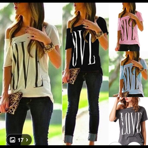 Cute off shoulder top Black or pink - Picture 2 of 8