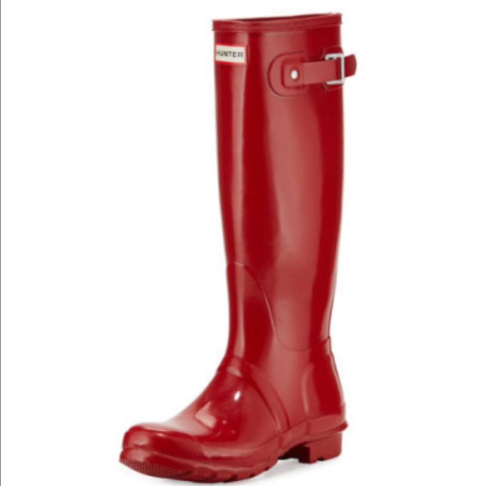 Red hunter boots