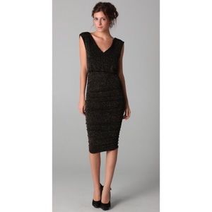 Alice and Olivia -- Ruched Dress with Blue glitz