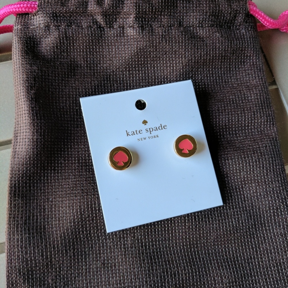 Kate spade hot pink Spade​ studs
