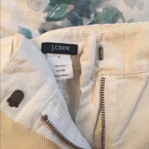 Like new white corduroy J. Crew skirt - Picture 2 of 3