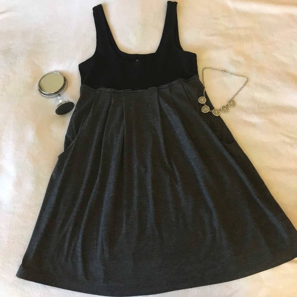Gray and Black women's dress
