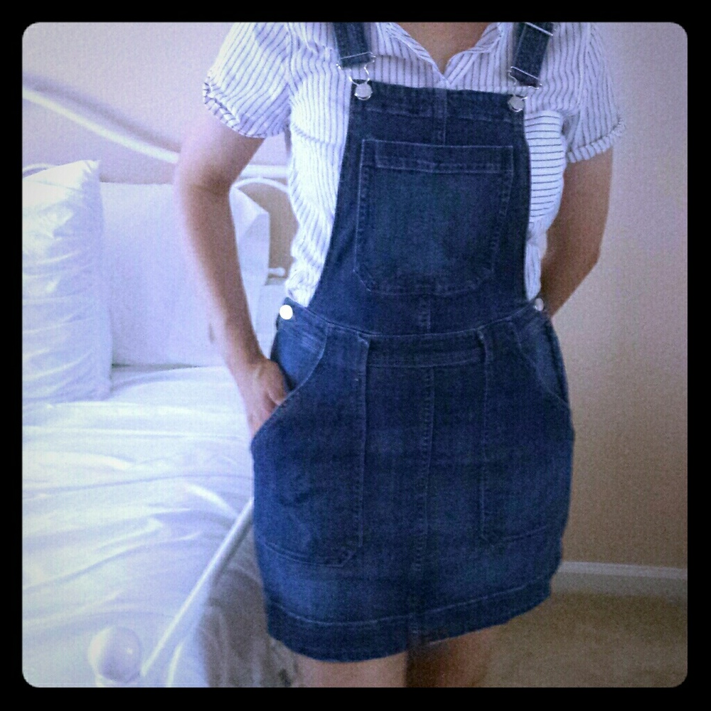H&M denim dress skirt overall size 12