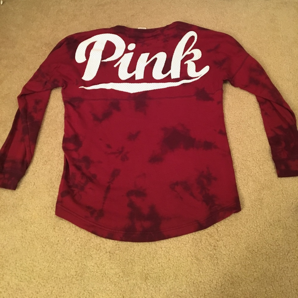 PINK Burgundy Varsity Crew