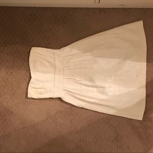 Strapless, white dress