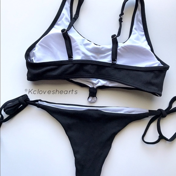 Black Ribbed Bikini - Picture 4 of 4