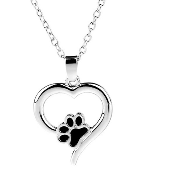Jewelry - Heart Dog Cat Foot Print Necklace (I22)