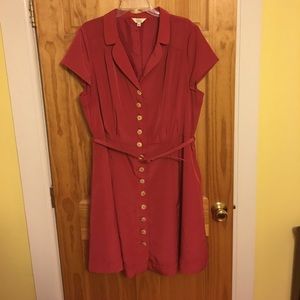 ModCloth Button down Red Dress