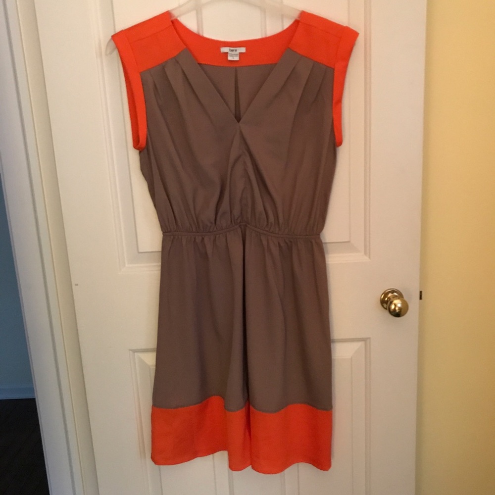 Orange and tan Bar III dress