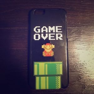 Black hard "Super Mario Bros" iPhone 6 case