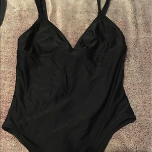one piece swimsuit with straps on back