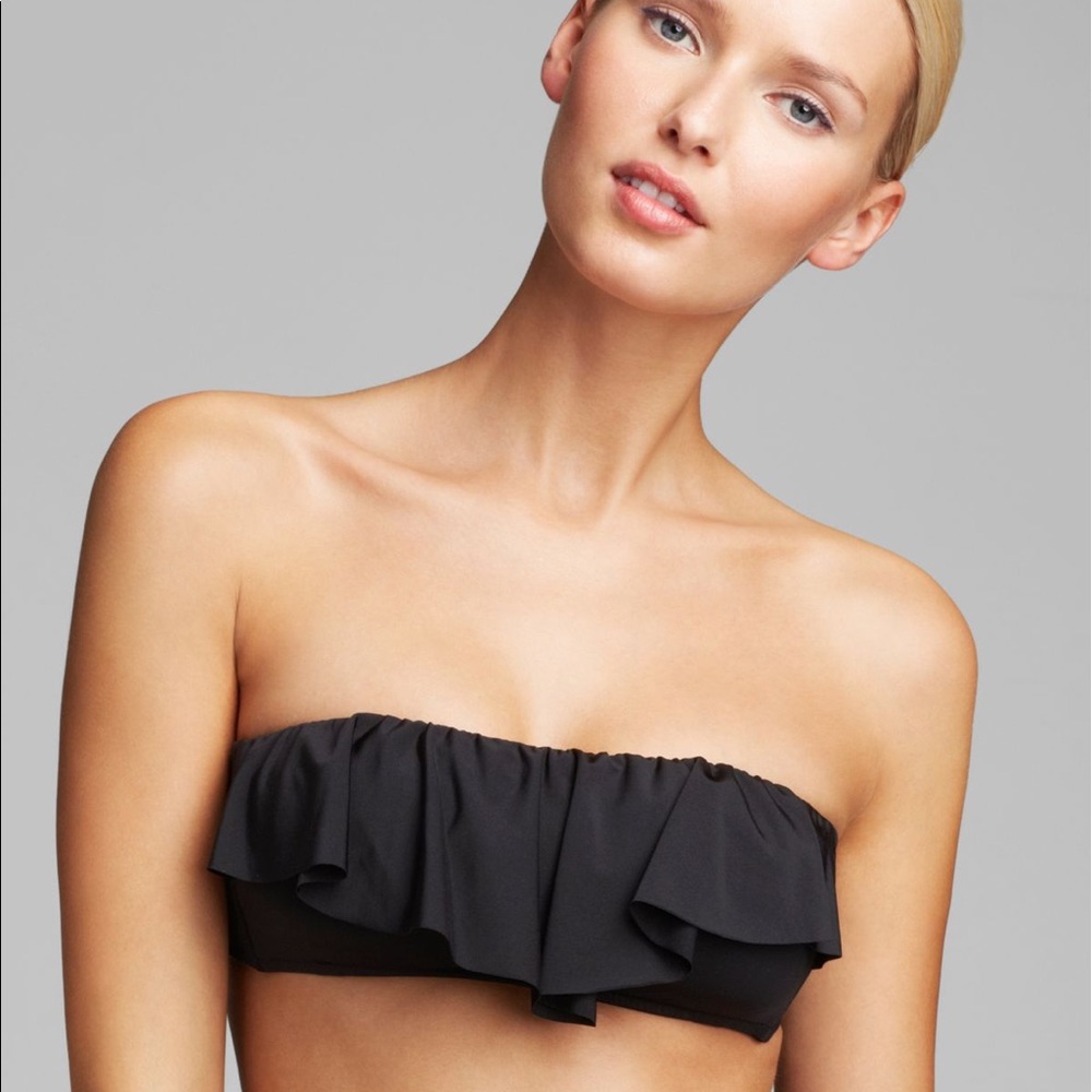 Ralph Lauren Black Ruffle Bandeau M (Blue Label)