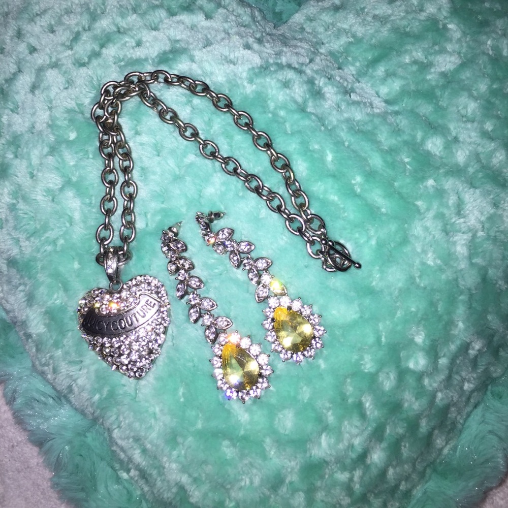 Juicy Couture Necklace,earrings and bracelets